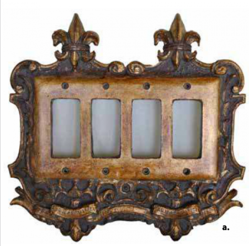 A decorative wall plate (switch) can be lovely.
