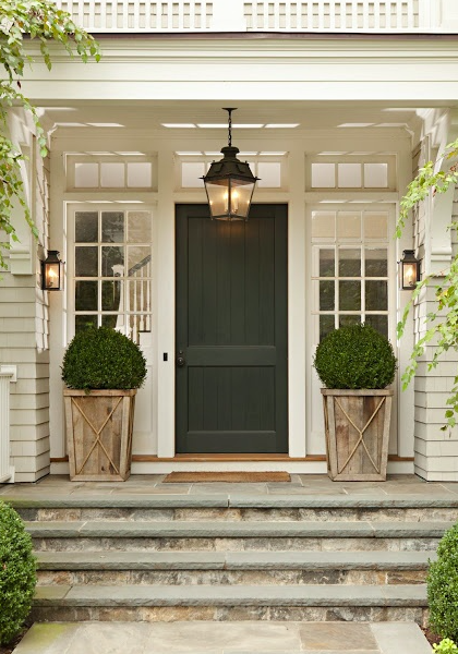 Outdoor lighting should be bright and inviting.